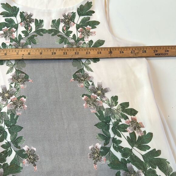 Max studio cream, a line dress with floral design size small - Picture 7 of 12